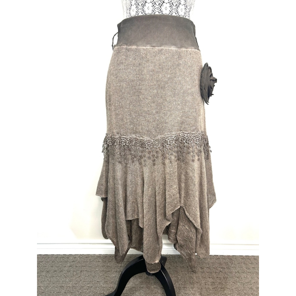 Women's Catherine Lillywhite's festival coachella whimsy Skirt, Size M, Brown